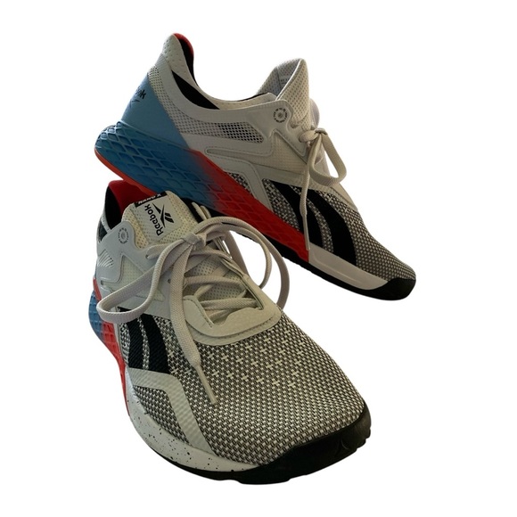 Reebok Nano X Tennis Cross Training Running Shoe White Blue Orange (Size 9.5) - Picture 7 of 16